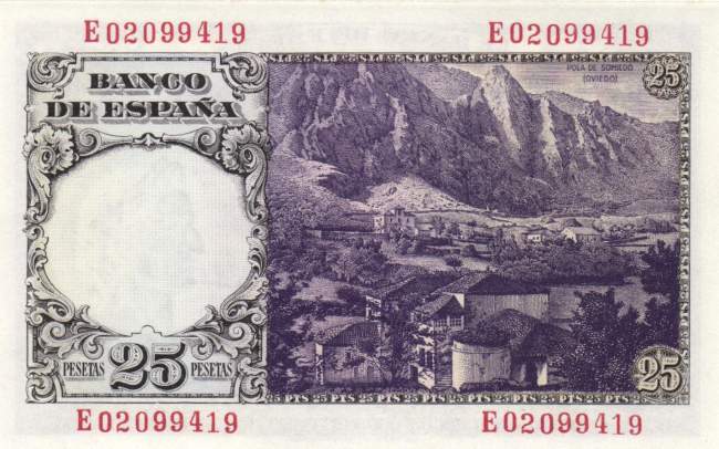 25 Pesetas 1946